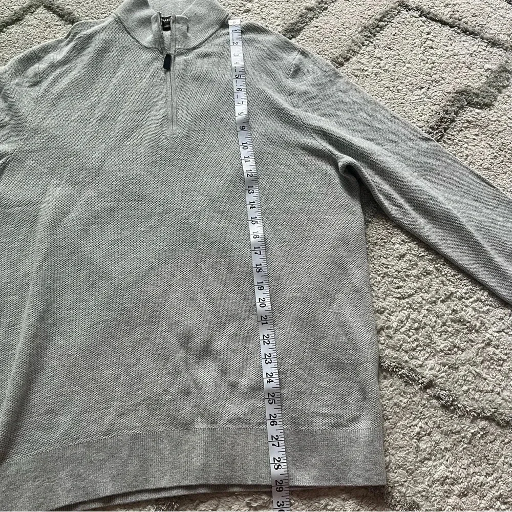 Michael Kors sweater jacket quarter zip gray XL
